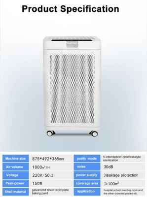 Le bureau utilisent l'épurateur UV de l'air 150W avec le stérilisateur de plasma