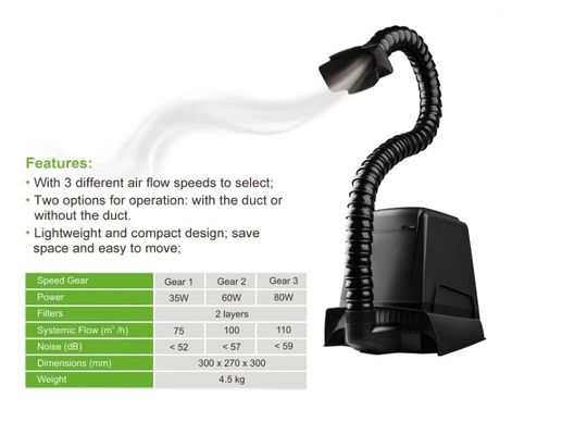 extracteur de 5800r/Min Desktop Mini Solder Fume