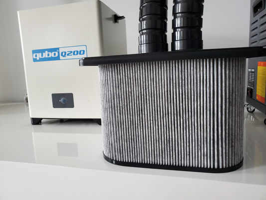 Extracteur léger de vapeur d'inscription de laser portatif avec le bras de 2 aspirations