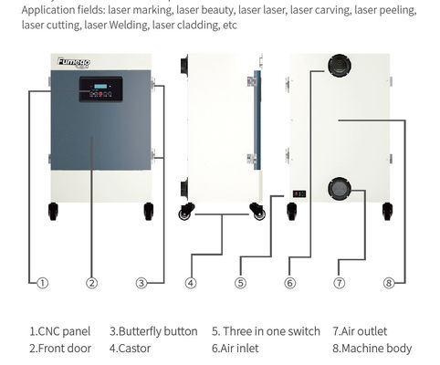 extracteur de vapeur de soudure laser 330W avec des filtres de HEPA