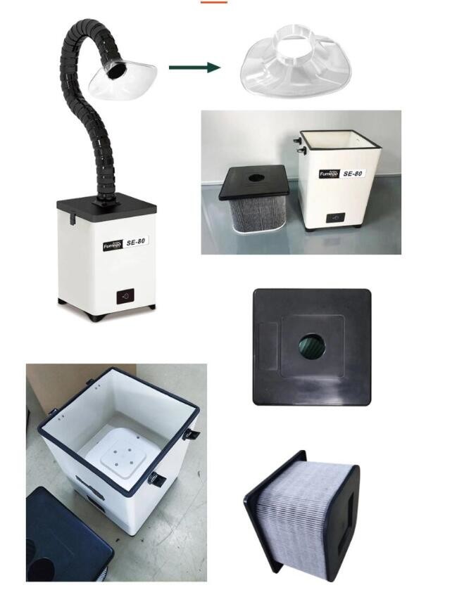 Extracteur De Fumée De Soudure 5V - Ventilateur Réglable 3 Vitesses Avec éclairage - Pour Soudure, Dessoudage, Réparation électronique